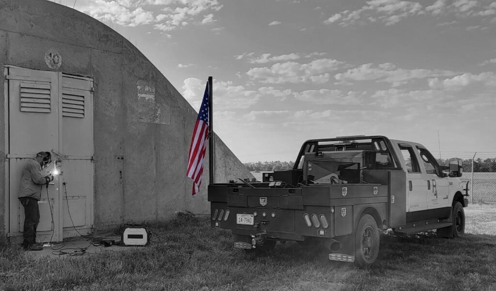 USA flag mobile welding unit
